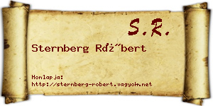 Sternberg Róbert névjegykártya